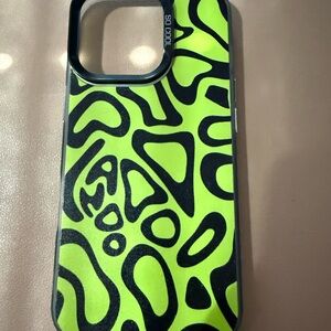 Stylish Black and Green Phone Case, Lando Norris F1 driver iphone 16 pro case